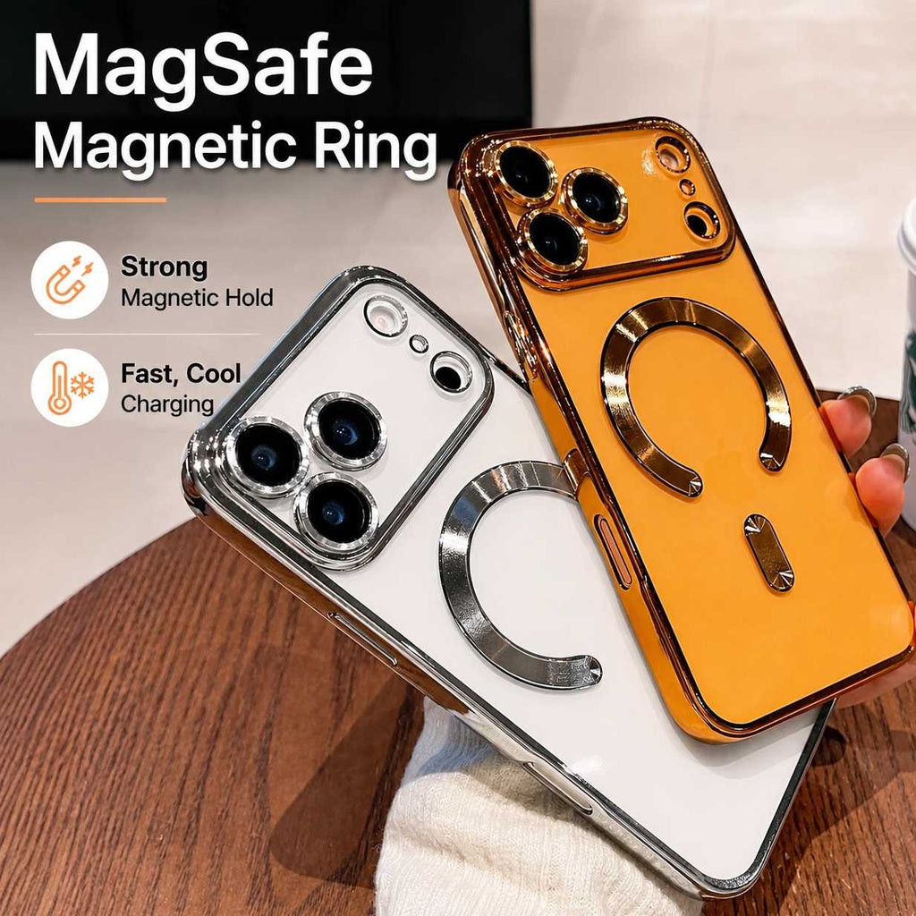 Classic Magnetic Shield iPhone Case – Full Coverage & Camera Protection