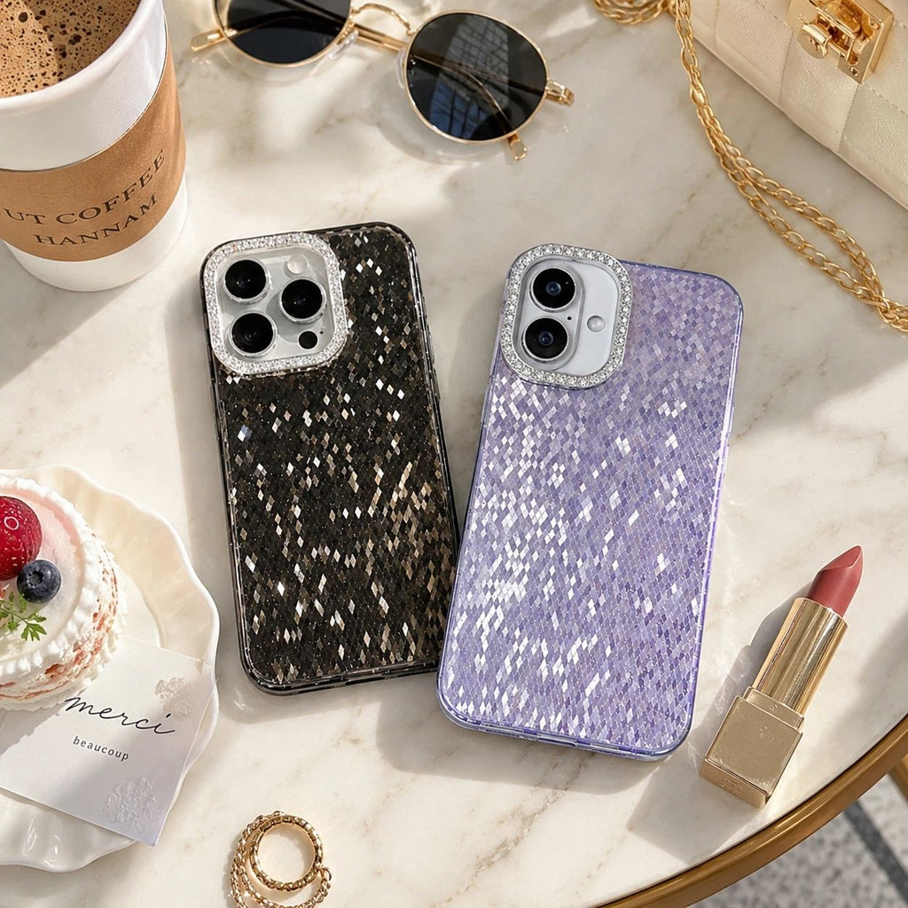 Diamond Shimmer iPhone Case – Full Protection & Brilliant Sparkle