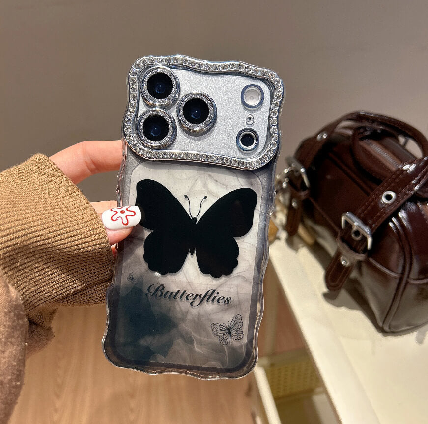 Butterfly Mist iPhone Case – Artistic Vintage Style & Full Protection