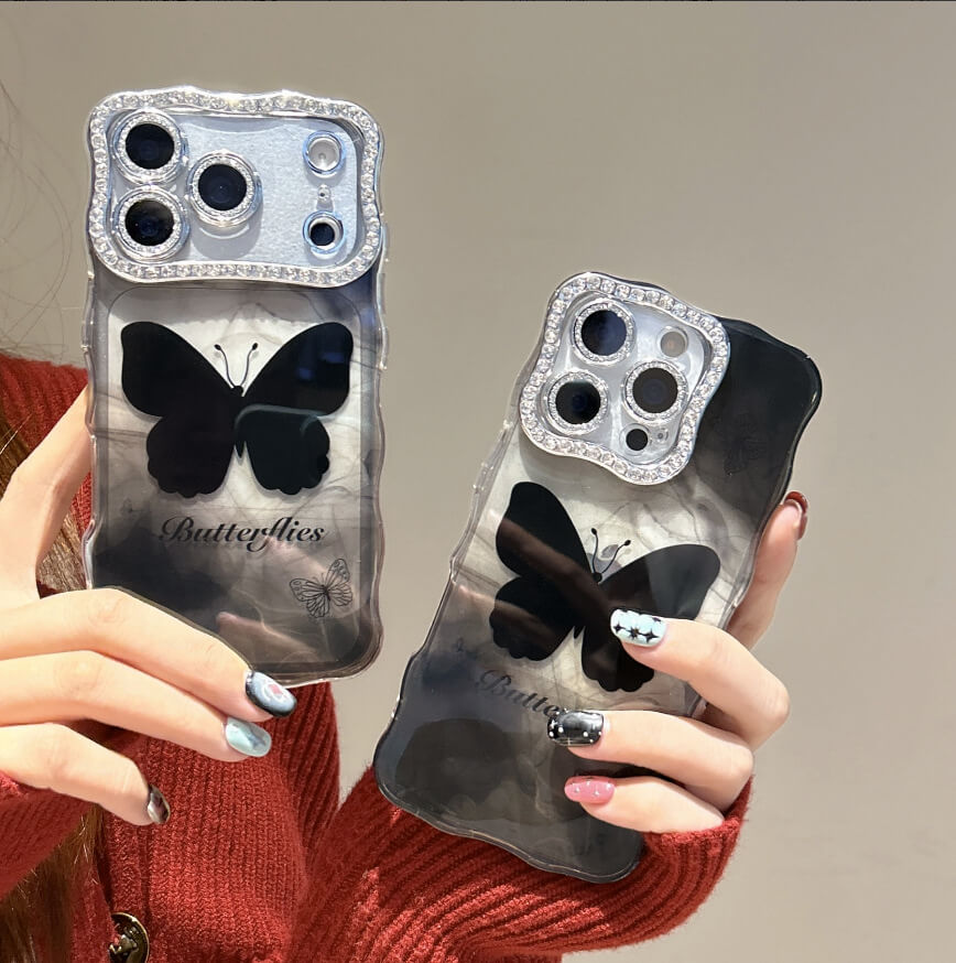 Butterfly Mist iPhone Case – Artistic Vintage Style & Full Protection