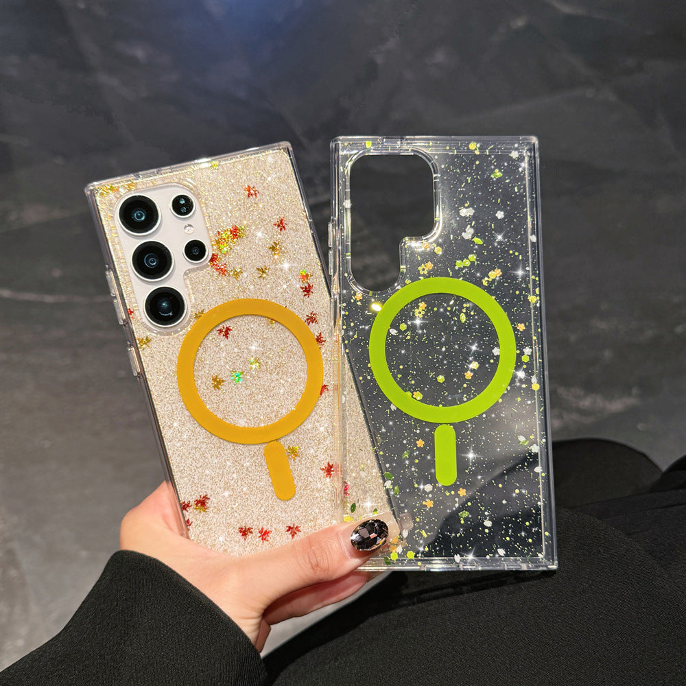 Clear Glitter MagSafe-Compatible Samsung Case