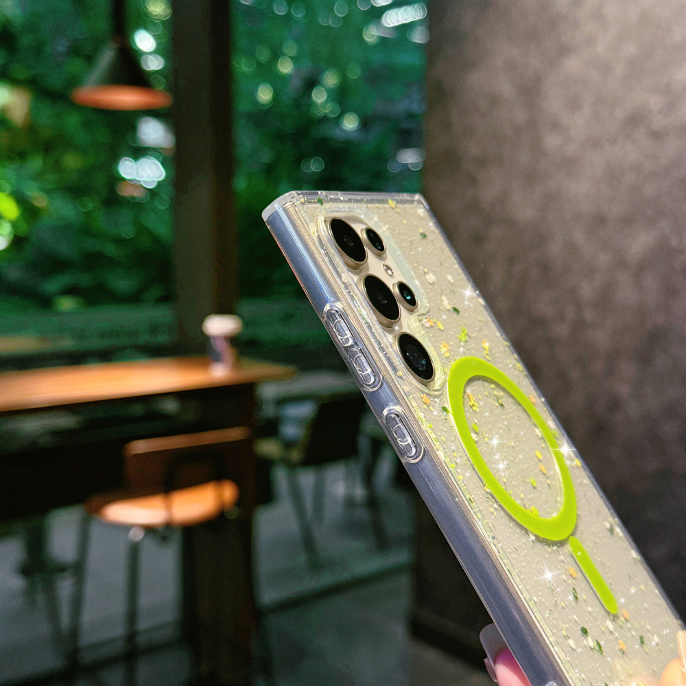 Clear Glitter MagSafe-Compatible Samsung Case