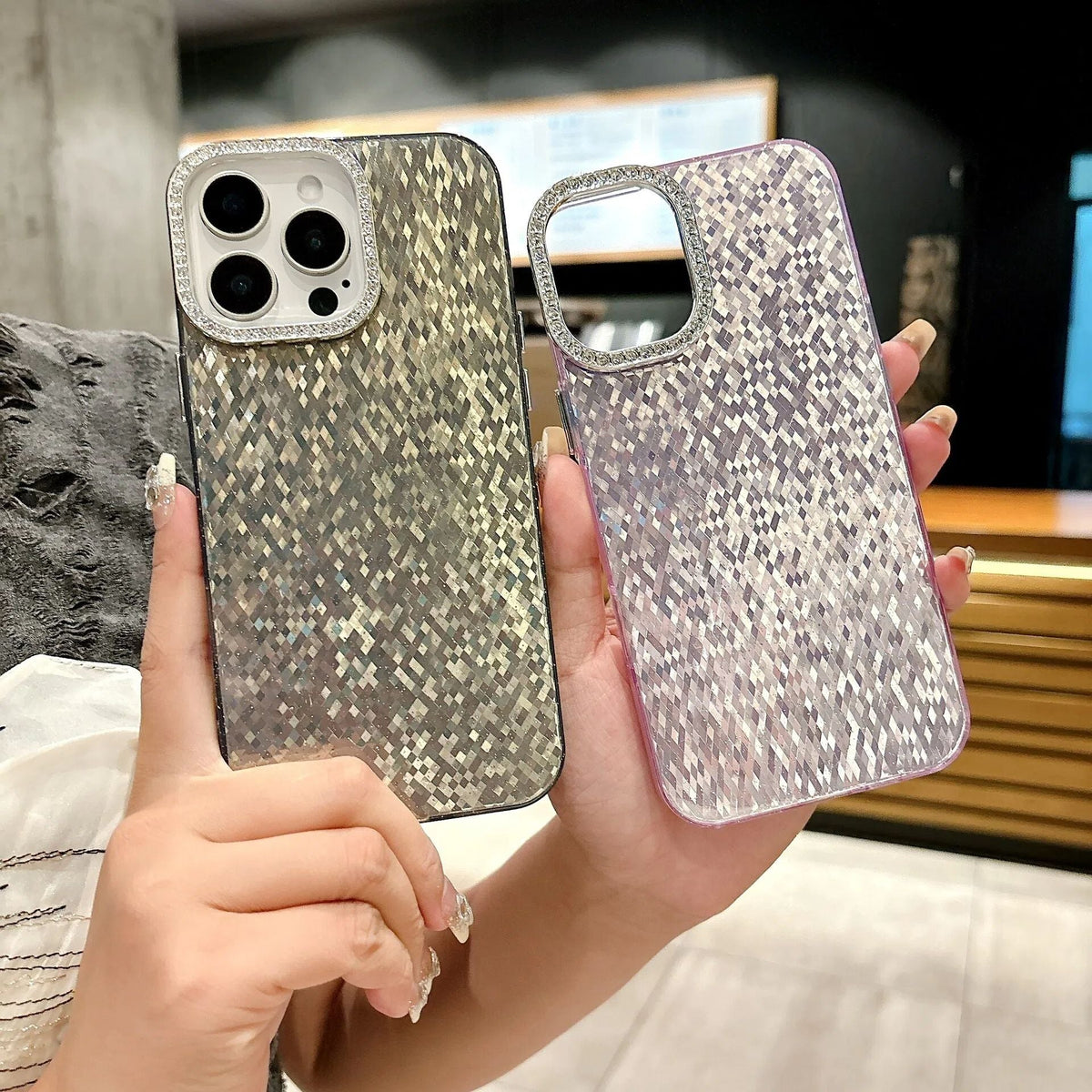 Diamond Shimmer iPhone Case – Full Protection & Brilliant Sparkle
